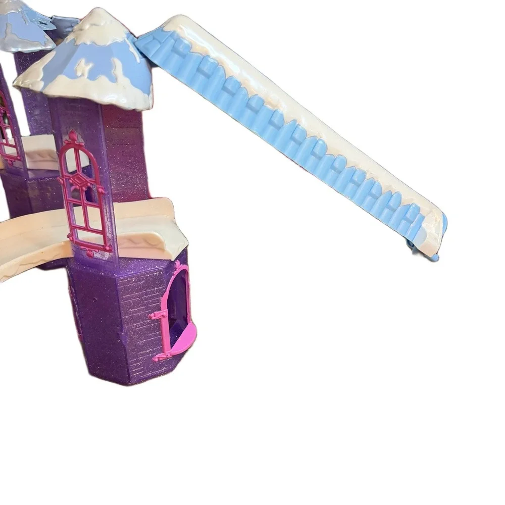 Polly Pocket Snow Cool Hotel Glitter Purple Winter Castle Playset Retro Toy